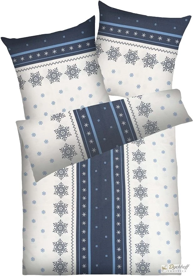 Dyckhoff Weichfrottier Bettwäsche Garnitur Schneeflocke Mit Reißverschluss 3 Dyckhoff Weichfrottier Bettwäsche Garnitur Schneeflocke Mit Reißverschluss