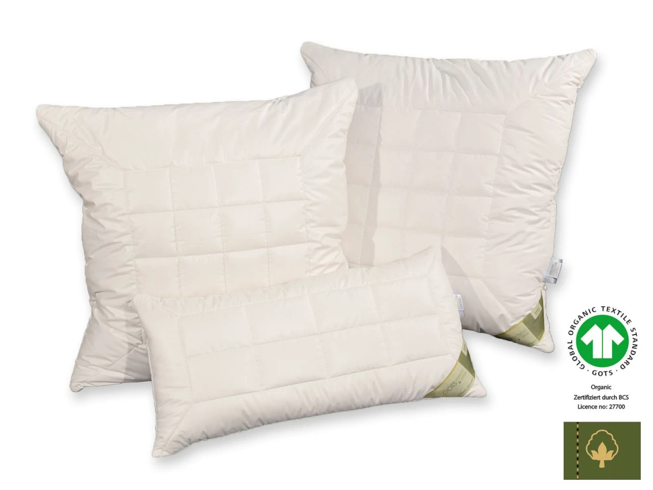 Bio-Cotton GOTS Organic Kopfkissen Mit Schurwollkugeln 4 Bio-Cotton GOTS Organic Kopfkissen Mit Schurwollkugeln – Bild 2