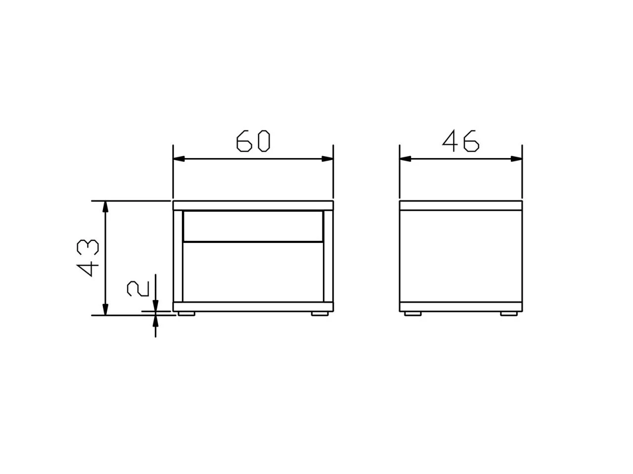 Oak-Wild Vintage Nachttisch Cubo 5 Oak-Wild Vintage Nachttisch Cubo – Bild 3