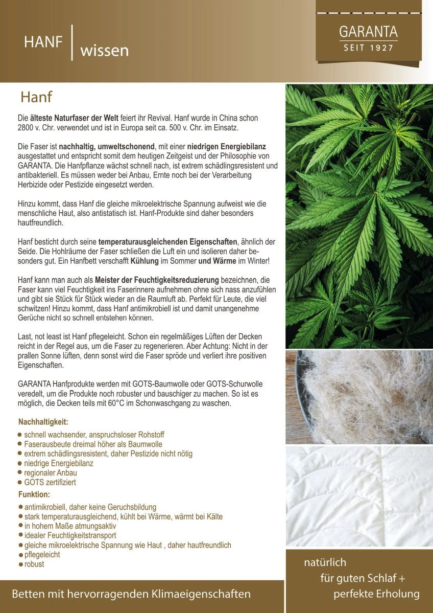 Bio-Hanf GOTS Organic Extra-Leichtsteppbett 7 Bio-Hanf GOTS Organic Extra-Leichtsteppbett – Bild 5