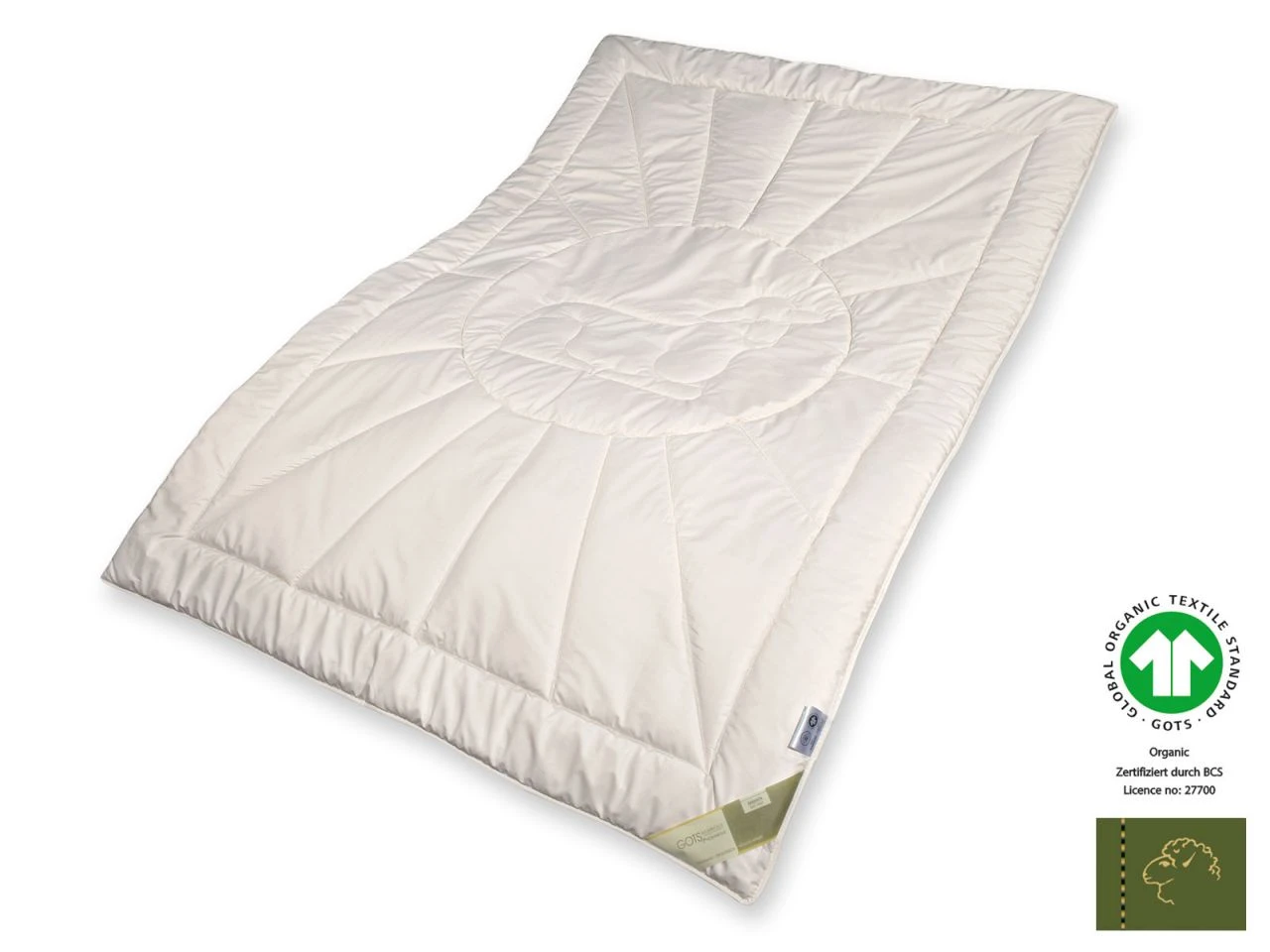 Bio-Schurwolle GOTS Organic Leichtsteppbett 3 Bio-Schurwolle GOTS Organic Leichtsteppbett