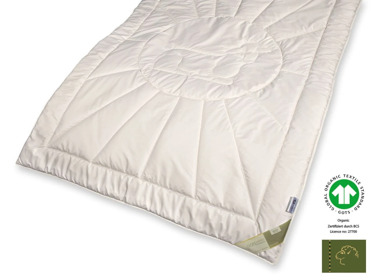 Bio-Schurwolle GOTS Organic Leichtsteppbett 4 Bio-Schurwolle GOTS Organic Leichtsteppbett – Bild 2