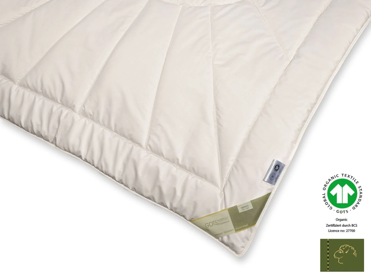 Bio-Schurwolle GOTS Organic Leichtsteppbett 5 Bio-Schurwolle GOTS Organic Leichtsteppbett – Bild 3