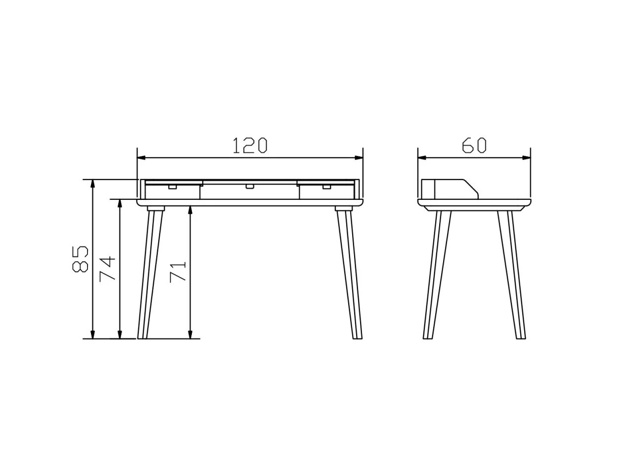 Oak-Line Schreibtisch Aska 7 Oak-Line Schreibtisch Aska – Bild 5
